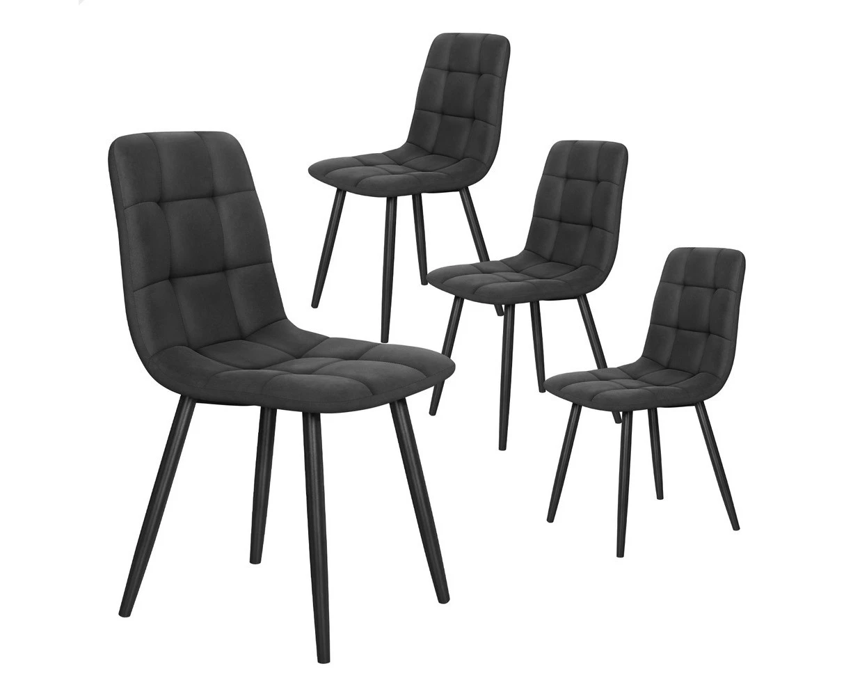 ALFORDSON Dining Chair Set of 4 Kitchen Lounge Cafe Grey