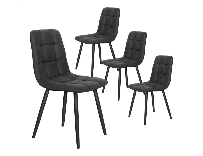 ALFORDSON Dining Chair Set of 4 Kitchen Lounge Cafe Grey