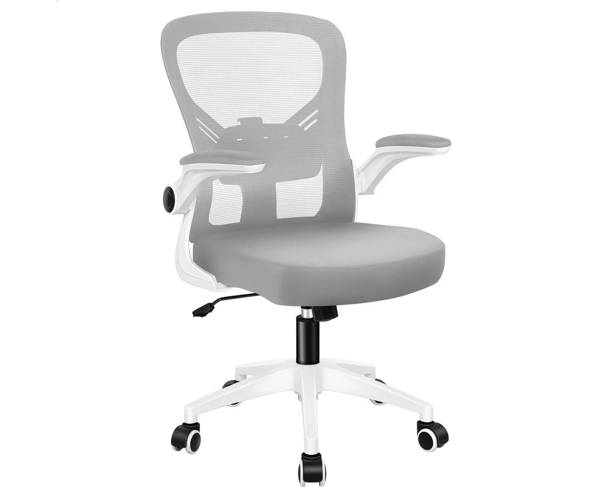 ALFORDSON Mesh Office Chair Executive Seat Fabric Grey White