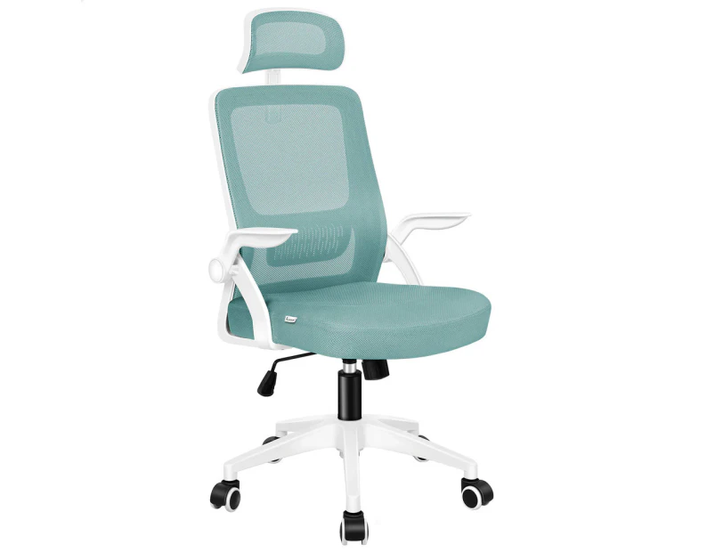 ALFORDSON Mesh Office Chair Tilt Executive Fabric Seat Cyan