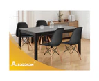 ALFORDSON Dining Chairs Set of 4 Steel Wooden Black