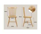 ALFORDSON Dining Chairs Set of 2 Solid Wood Oak