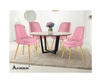 ALFORDSON Dining Chairs Set of 2 Velvet Pink