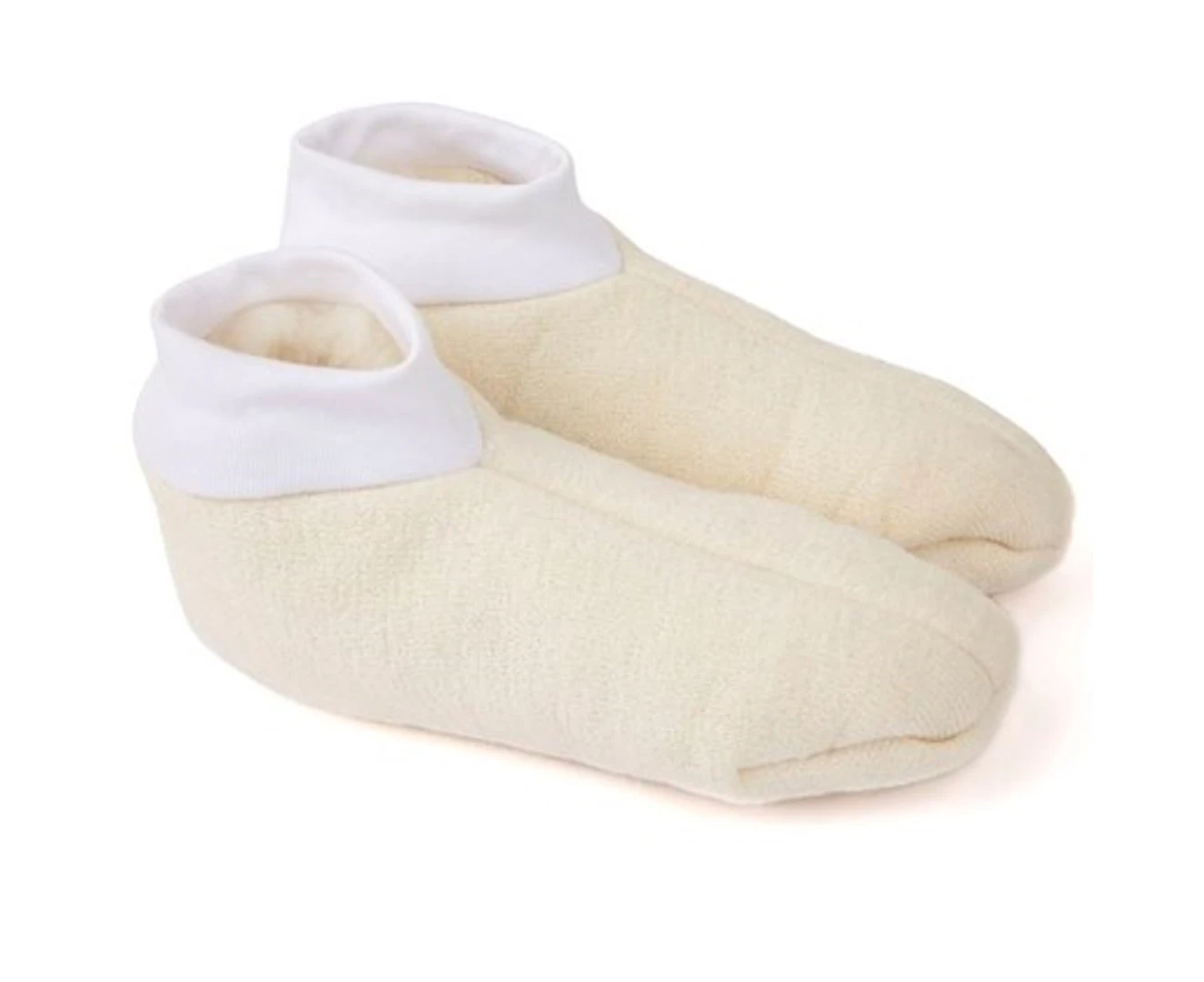 Original Ugg Australia Sheepskin Lined Wool Socks Ivory