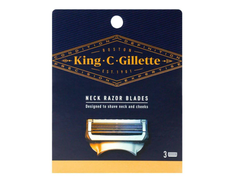 King C Gillette Neck Razor Blades 3 Pack