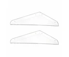 2pcs acrylic triangular seam mirror cabinet layer partition for storage, bathroom wall mounted storage rack