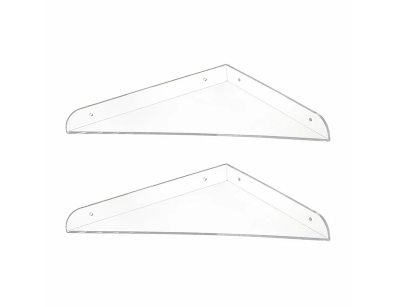 2pcs acrylic triangular seam mirror cabinet layer partition for storage, bathroom wall mounted storage rack