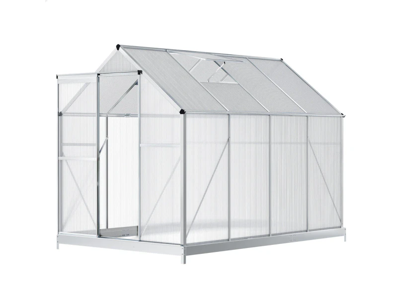 ALFORDSON Greenhouse Garden Shed Aluminium Polycarbonate 2.5x1.9x1.8M