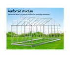 ALFORDSON Greenhouse Garden Shed Aluminium Polycarbonate 5.1x2.4x2.1M