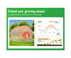 ALFORDSON Greenhouse Garden Shed Aluminium Polycarbonate 2.5x1.9x1.8M