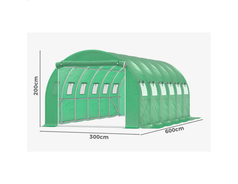 ALFORDSON Greenhouse Walk-in Tunnel Garden Storage 6mx3mx2m