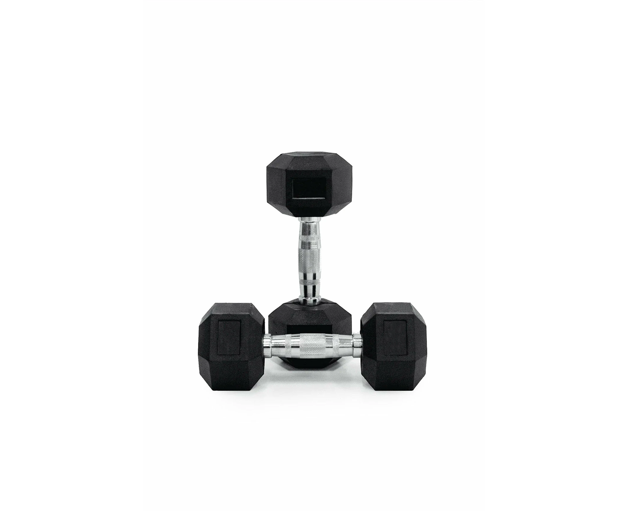 2kg Body Iron Commercial Rubber Hex Dumbbell Pair