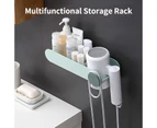 Hair Dryer Holder Blower Organizer Adhesive Wall Mounted Nail Free No Drilling ABS Spiral Stand Bathroom Cosmetic Storage Rack