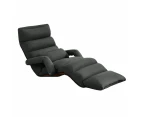 Floor Sofa Bed Chair Couch Lounge Recliner Folding Ground Lounger Lazy Chaise Seat Adjustable with Arms Pillow Pedal