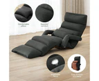 Floor Sofa Bed Chair Couch Lounge Recliner Folding Ground Lounger Lazy Chaise Seat Adjustable with Arms Pillow Pedal