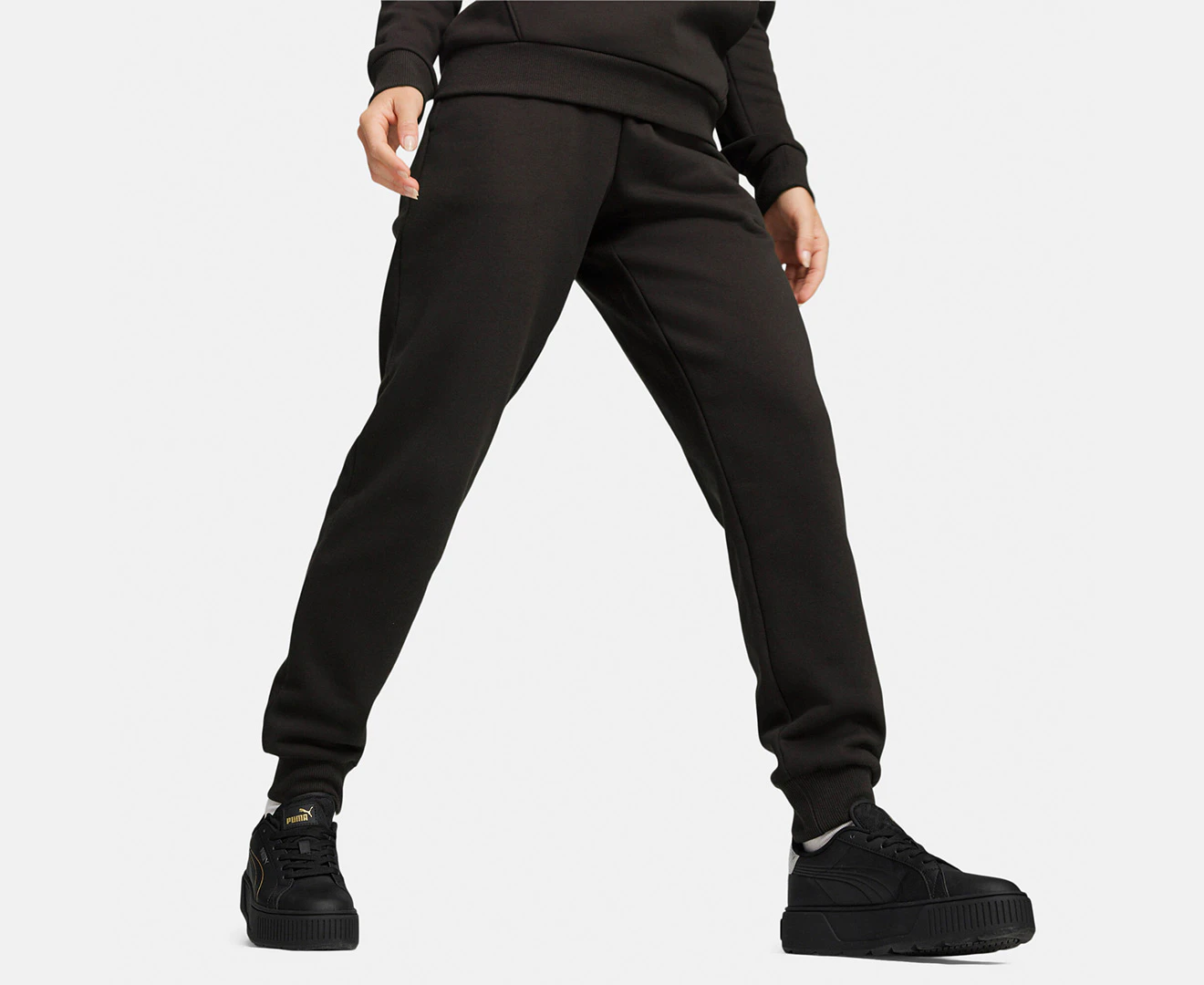 Puma Women's Fleece Trackpants / Tracksuit Pants - Black