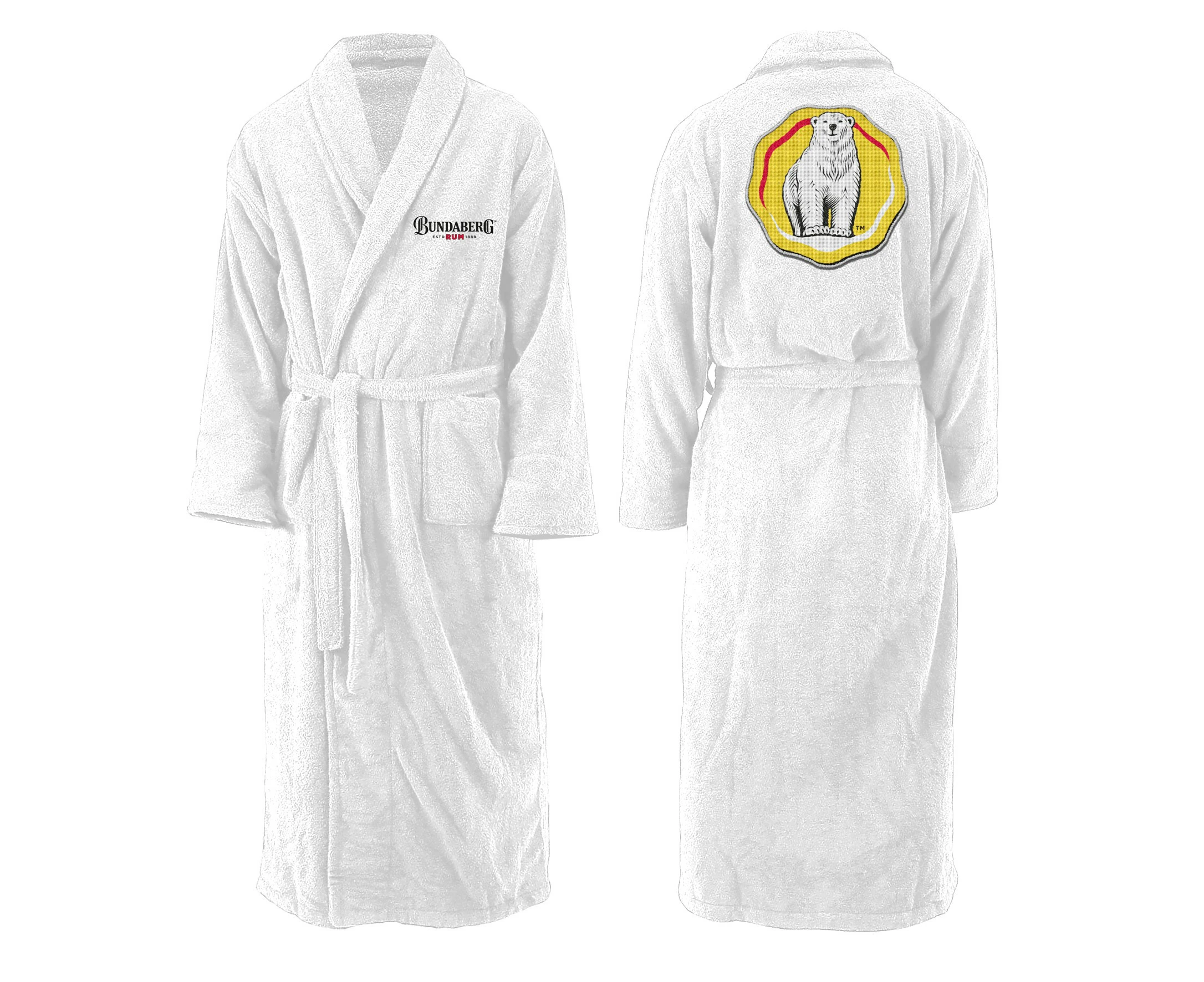 Bundy Bundaberg Rum Embroidered Bath Robe Dressing Gown