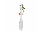 5 Tier Unit, Panelled Slim White - Anko