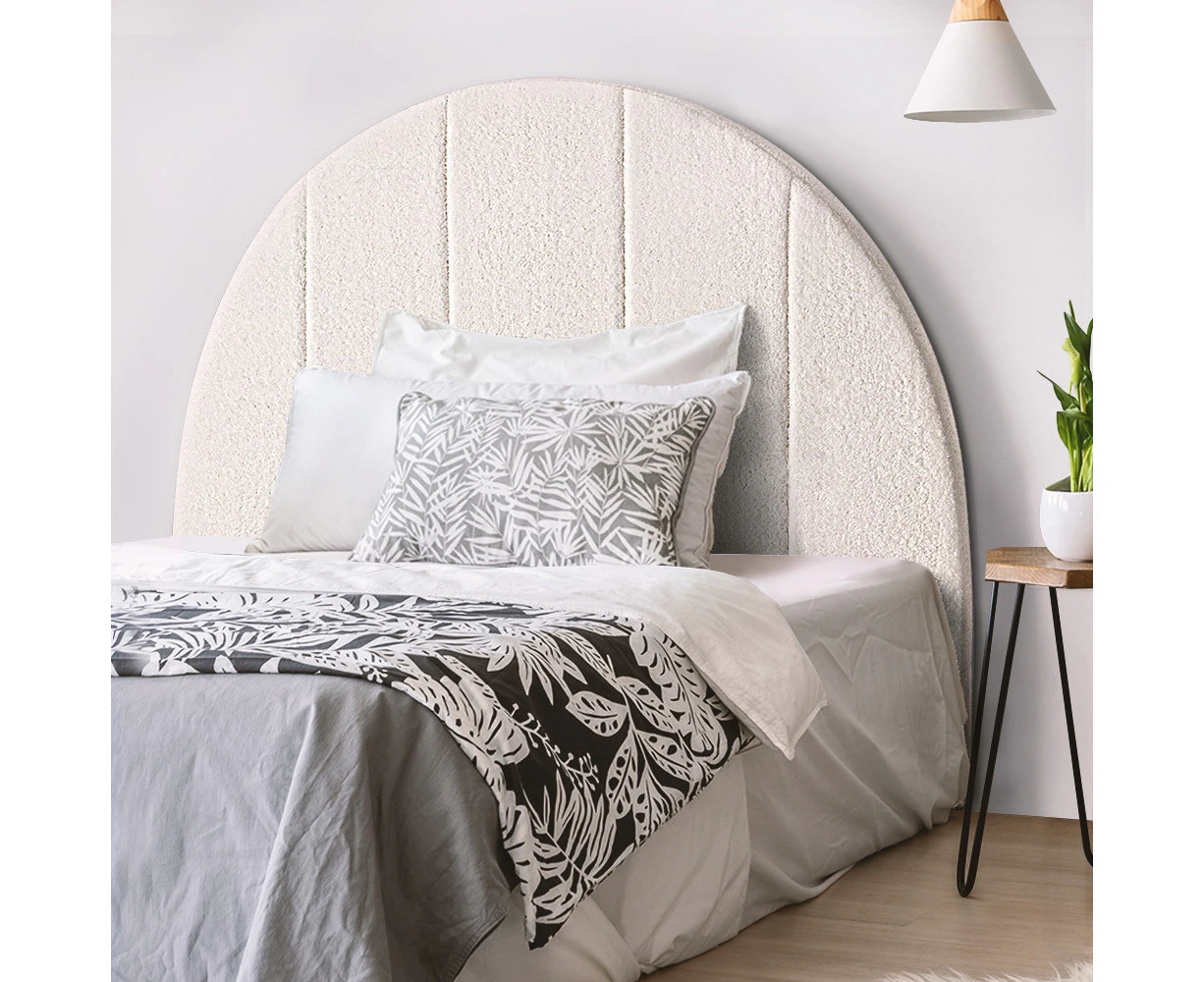 Furb Bed Head Headboard Single Size Beds Head Frame Base Upholstered Bedroom Furniture White