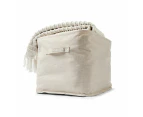 Linen Look Open Storage Box, Beige - Anko