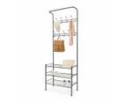 Garment Rack with 3 Tier Shoe Storage, Black - Anko