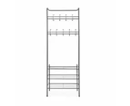 Garment Rack with 3 Tier Shoe Storage, Black - Anko