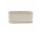 Linen Look Open Storage Box, Narrow, Beige - Anko