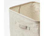 Linen Look Open Storage Box, Beige - Anko