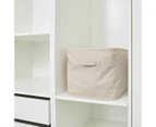 Linen Look Open Storage Box, Beige - Anko