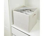 Linen Look Storage Box with Dividers, Beige - Anko