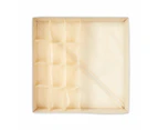 Linen Look Multi Grid Organiser, Beige - Anko