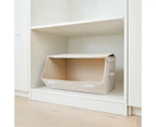 Stackable Linen Look Box, Beige - Anko