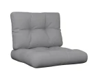 vidaXL Pallet Cushions 2 pcs Grey Fabric