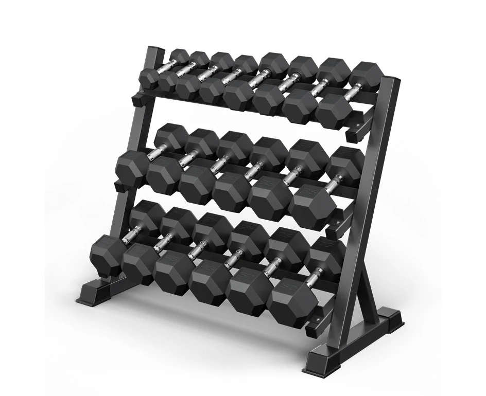 BRIXX 10kg - 30kg Hex Dumbbell & Rack Set | 8 Pairs - 315KG Package