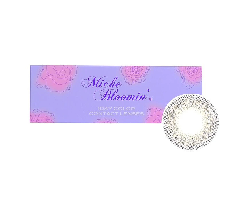 Miche Bloomin' Quarter Veil 1 Day Color Contact Lenses (107 Clear Grege)   2.50 10pcs