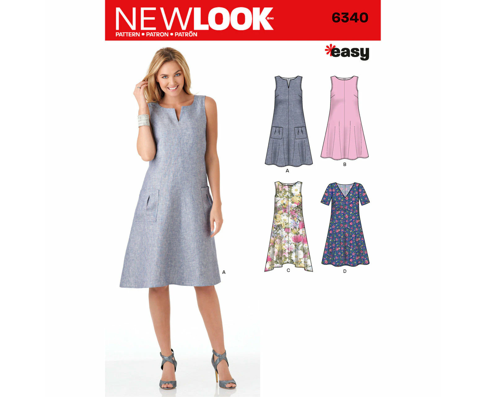 New Look Sewing Pattern 6340 N6340 Misses' Easy Dresses