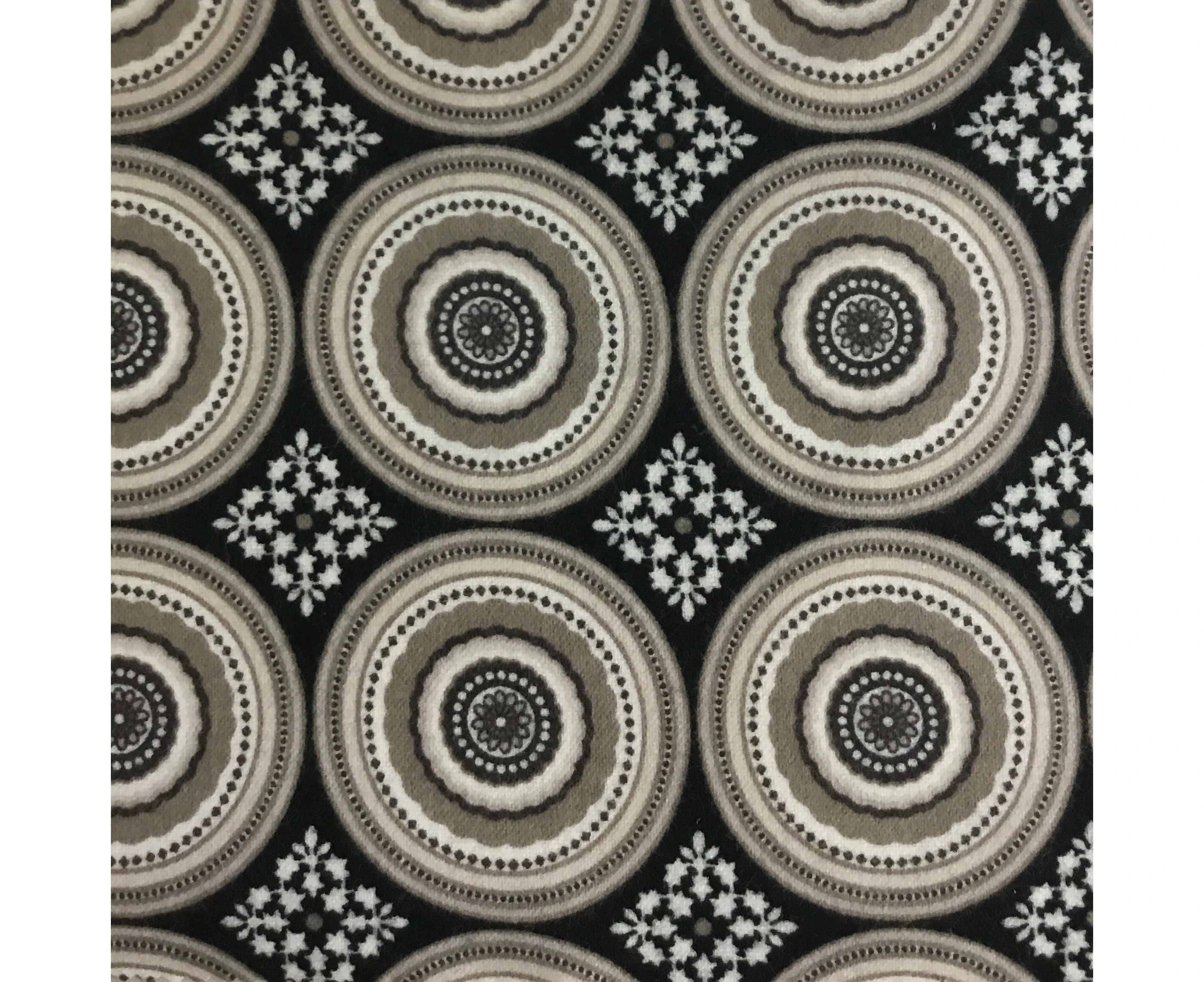 Riley Blake designs - Parisian Medallion Black - F4632 -  flannel fabric