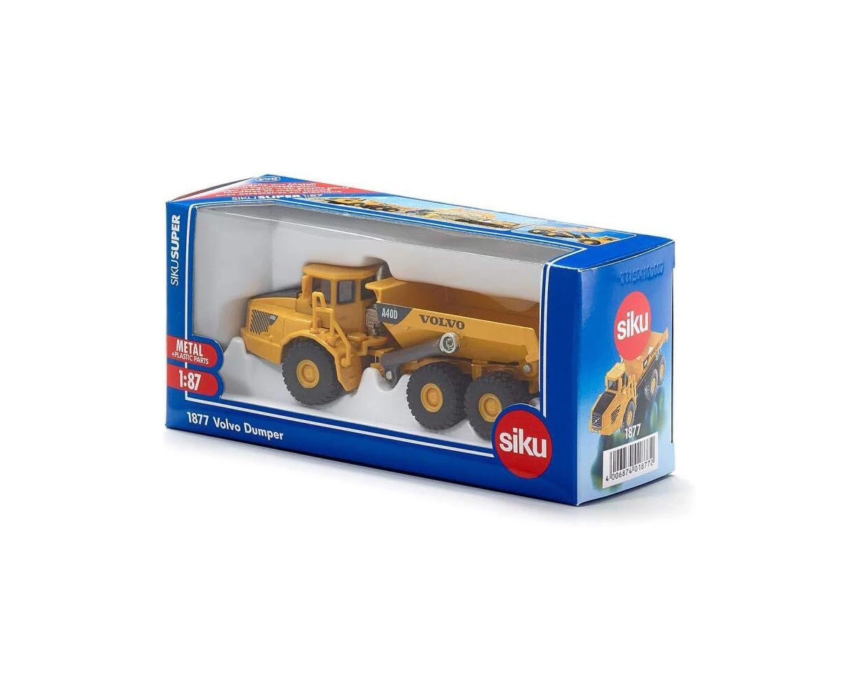 Siku 1:87 Scale Diecast Volvo Dumper Kids 130mm Construction Vehicle Toy YLLW 3+