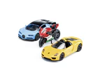 3pc Diecast Siku Sports Cars & Motorbike Kids/Children Vehicle Play Toy Set 3y+