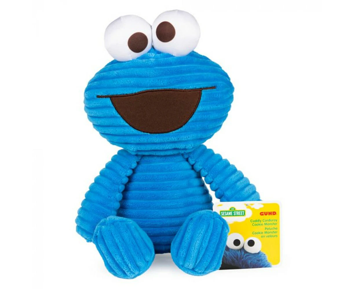 Gund Sesame Street Cookie Monster Cuddly Corduroy 11 Inch Plush