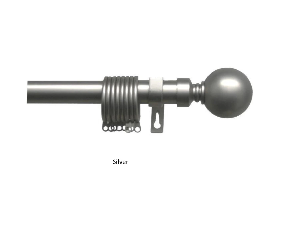 28mm Curtain Extension Rods - Silver