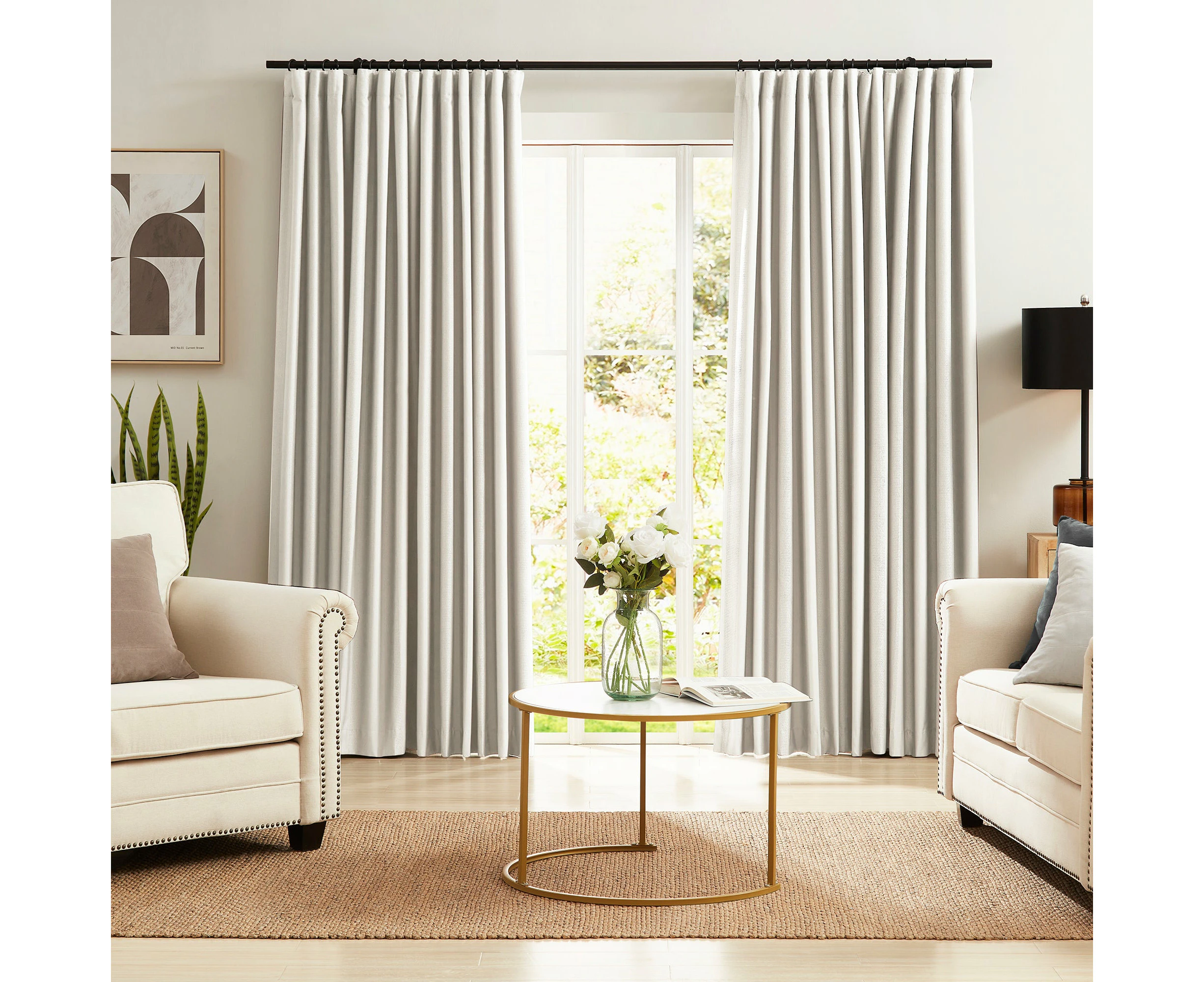 Haven Blockout Pencil Pleat Curtains - Driftwood