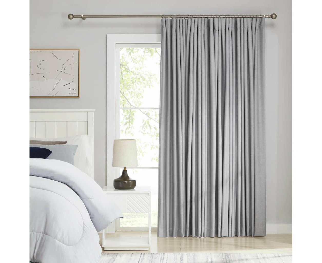 Harris Blockout Pencil Pleat Curtains - Ash