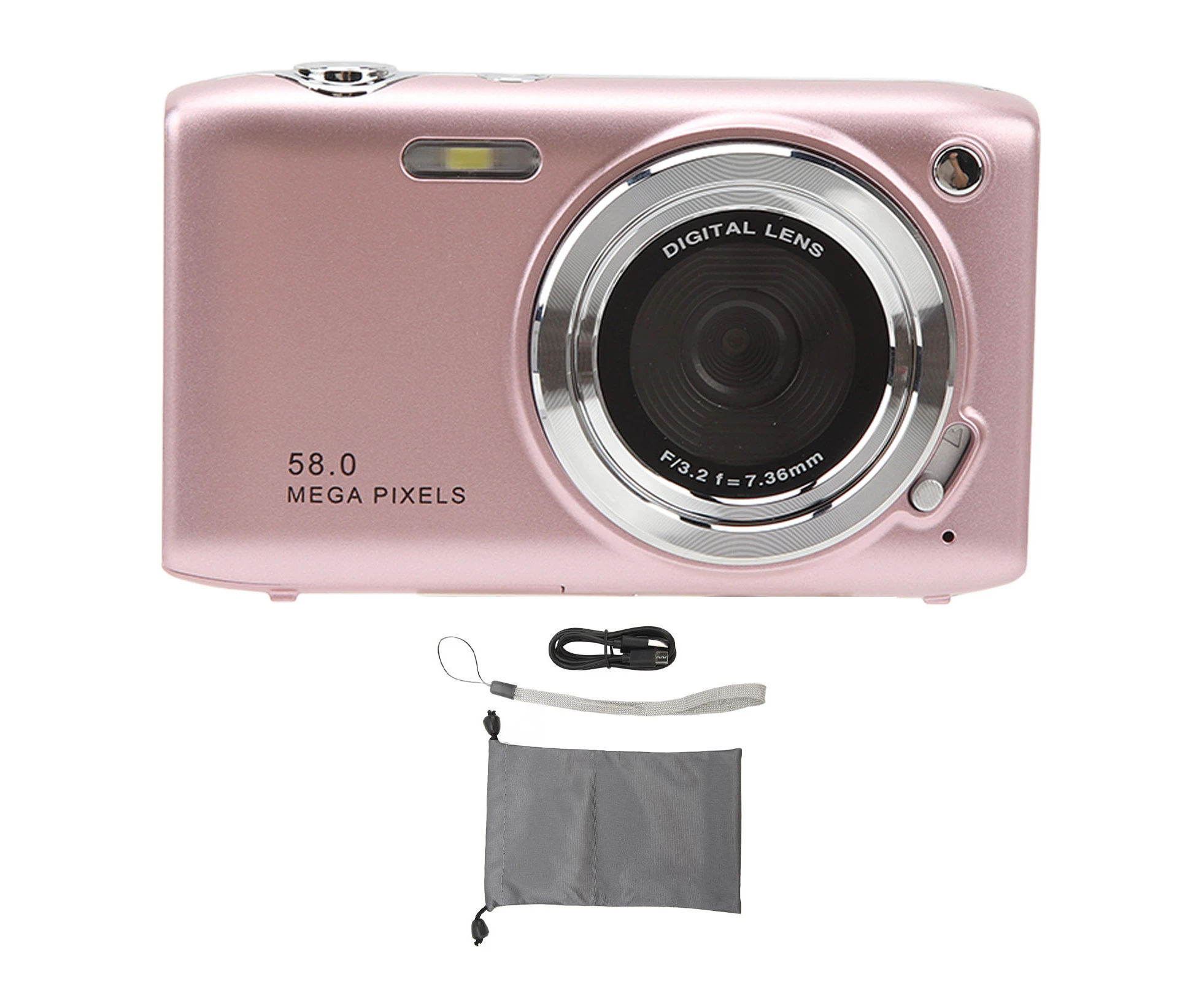 Digital Camera 2.88 Inch Screen 58MP 4K HD 16X Zoom Fixed Focal Macro Timed Photography Digital Video Camera