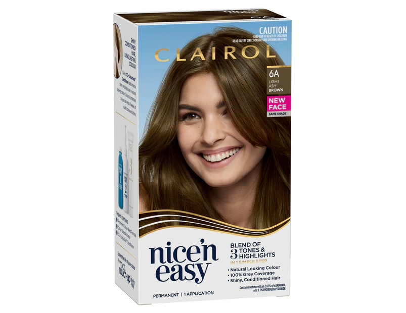 Clairol Nice 'N Easy 6A Natural Light Ash Brown Permanent Hair Colour