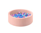 PlayPals Foam Ball Pit Soft Round Ball Pool Playpen Fence with 200 Balls Pink