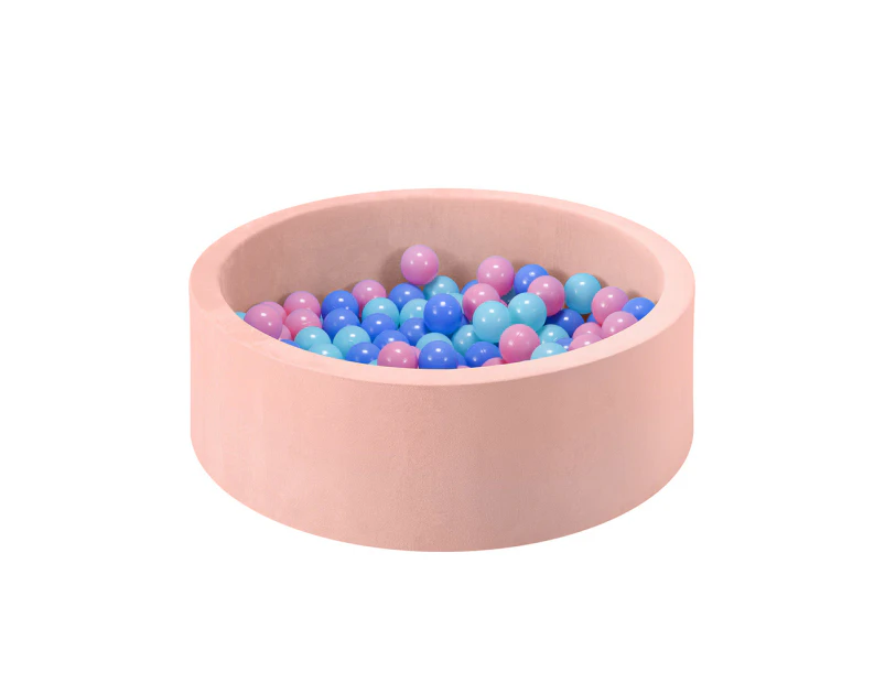 PlayPals Foam Ball Pit Soft Round Ball Pool Playpen Fence with 200 Balls Pink