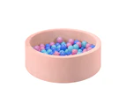 PlayPals Foam Ball Pit Soft Round Ball Pool Playpen Fence with 200 Balls Pink