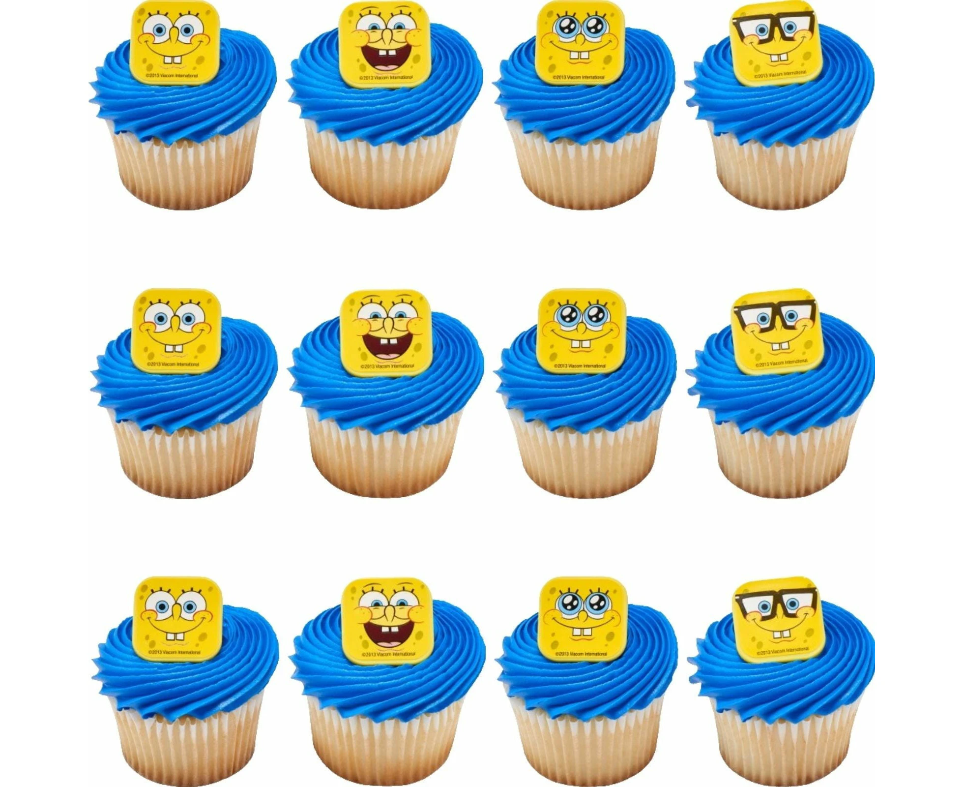 SpongeBob SquarePants Cupcake Rings (Pack of 12)