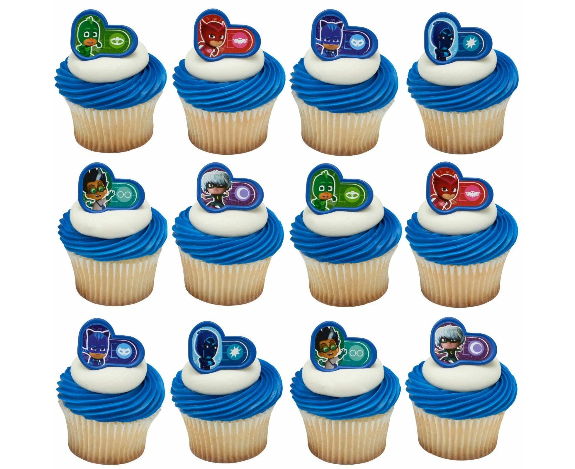 PJ Masks Cupcake Rings (Pack of 12)